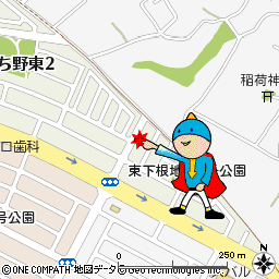 茨城県牛久市ひたち野東２丁目２１付近の地図
