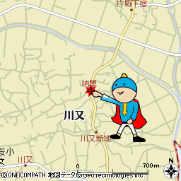 茨城県石岡市川又付近の地図
