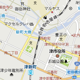 三重県津市広明町の地図 マピオントラベル