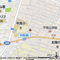 沖縄県石垣市平得周辺の地図