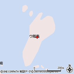 ウ離島周辺の地図