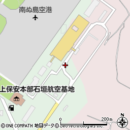 新石垣空港（南ぬ島空港）ターミナル国際線到着口周辺の地図