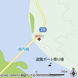 浦内川周辺の地図