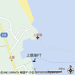 上原港周辺の地図