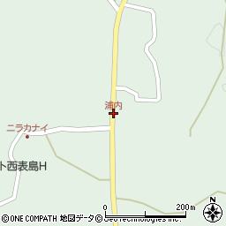 浦内周辺の地図