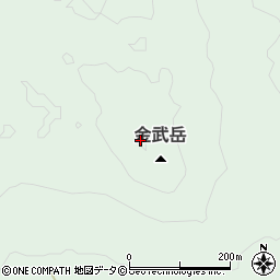 金武岳周辺の地図