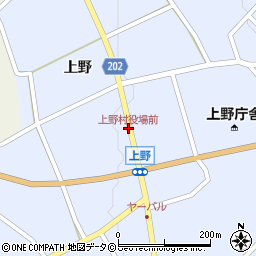 上野村役場前周辺の地図