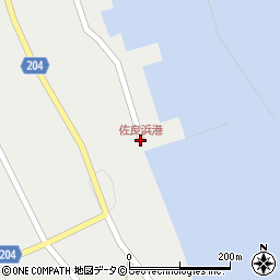 佐良浜港周辺の地図