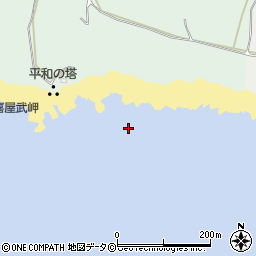 喜屋武岬周辺の地図