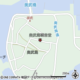 奥武島観音堂周辺の地図
