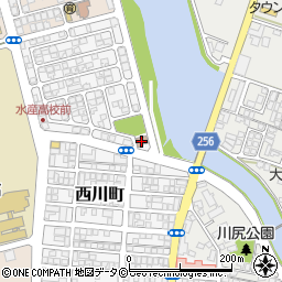 西川区公民館周辺の地図