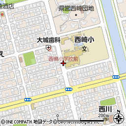 西崎小学校前周辺の地図