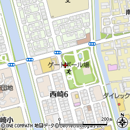 西崎近隣公園駐車場周辺の地図