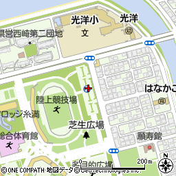 総合運動公園（東側）駐車場周辺の地図