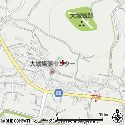 沖縄県南城市大里大城周辺の地図