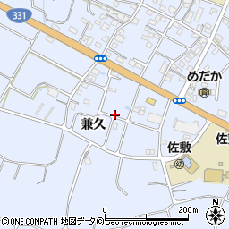 沖縄県南城市佐敷兼久周辺の地図