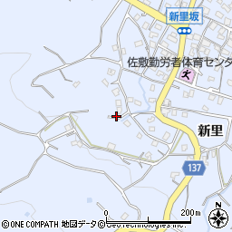 沖縄県南城市佐敷新里周辺の地図