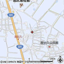 沖縄県南城市佐敷屋比久周辺の地図