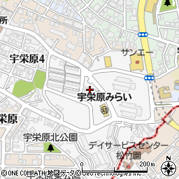 宇栄原団地車両協議会周辺の地図