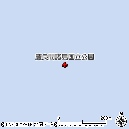 慶良間諸島国立公園周辺の地図