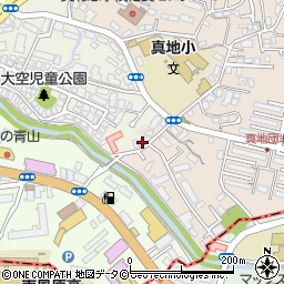 琉球新報真地団地販売店周辺の地図