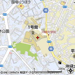 沖縄大学　施設課周辺の地図
