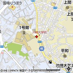 琉球銀行沖縄大学前 ＡＴＭ周辺の地図