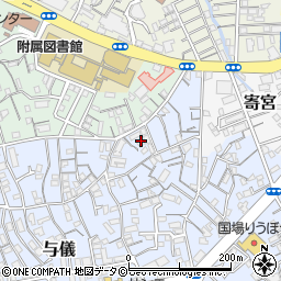 沖縄タイムス　与儀店周辺の地図