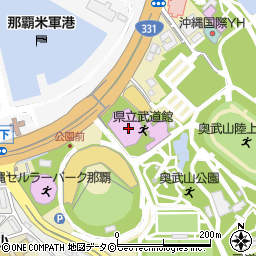 沖縄県立武道館　アリーナ棟周辺の地図