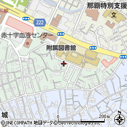 琉球新報　寄宮第一・与儀販売店周辺の地図