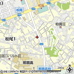 琉球新報松尾販売店周辺の地図