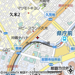 琉球リースパーキングタワー駐車場周辺の地図