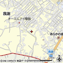 沖縄県西原町（中頭郡）我謝周辺の地図