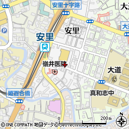 安里交番周辺の地図