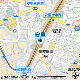 沖縄都市モノレール株式会社　安里駅周辺の地図