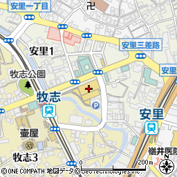 沖縄銀行　大道支店・松城支店周辺の地図