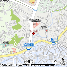 松川西周辺の地図