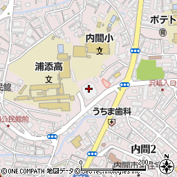 琉球銀行浦添ビル　防災センター周辺の地図