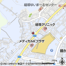 沖縄県浦添市経塚95周辺の地図
