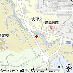 ローソン浦添大平店周辺の地図