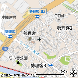 沖縄県浦添市勢理客2丁目20周辺の地図