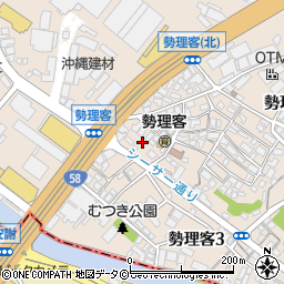 沖縄県浦添市勢理客2丁目18周辺の地図