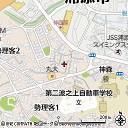 沖縄県浦添市勢理客2丁目3周辺の地図