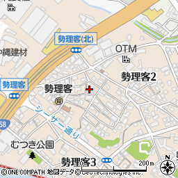 沖縄県浦添市勢理客2丁目周辺の地図