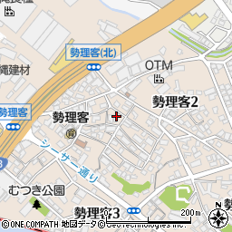 沖縄県浦添市勢理客2丁目22周辺の地図