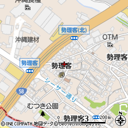 沖縄県浦添市勢理客周辺の地図