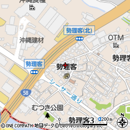沖縄県浦添市勢理客2丁目17周辺の地図