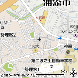 沖縄県浦添市勢理客2丁目4周辺の地図