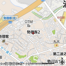 沖縄県浦添市勢理客2丁目12周辺の地図