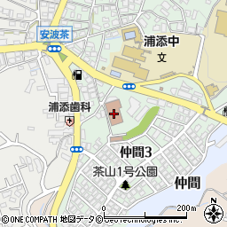 浦添郵便局周辺の地図